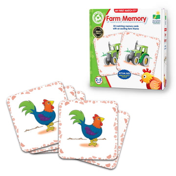 The Learning Journey My First Memory Game - Farm Memory - 20 Card Matching Memory Game - Educational Toddler Gifts for Boys & Girls Ages 2 and Up