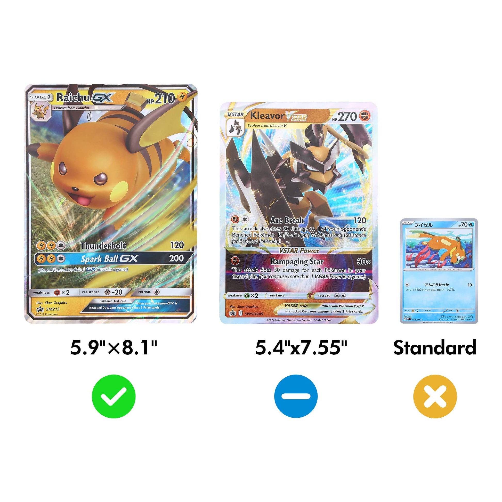 Jumbo Card Binder for Pokemon Jumbo Cards, iofeiwak® Oversized 2 Pockets Card Binder with 3 Rings - Holds 80 Cards with 40 Removable Sleeves