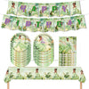 Princess Tiana Birthday Party Decorations, The Frog Tiana Party Tableware with Banner, Tablecloth, Disposable Paper Plates and Napkins for Little
