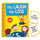 BRAVEBUG You Laugh You Lose Game - Funny Charades Kids Games - Board Games for Kids & Teens - Try Not to Laugh Challenge - Sleepover Party Supplies