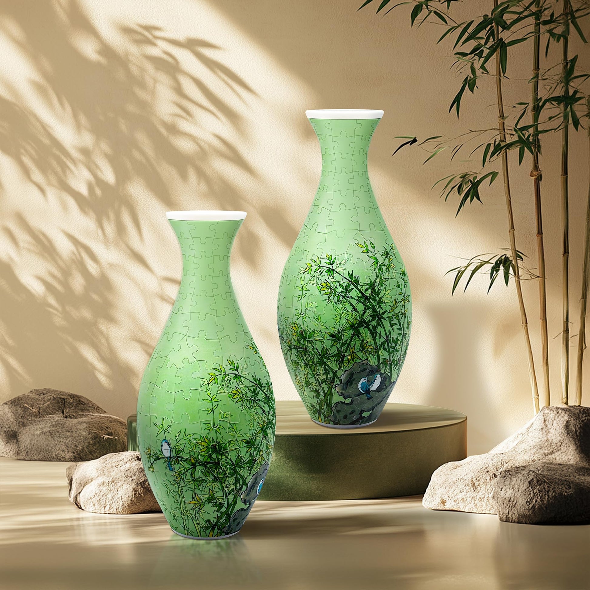 3D Puzzle Vase for Adults, 160-Piece DIY Flower Vase Puzzle