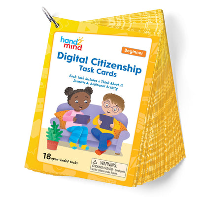 hand2mind Digital Citizenship Beginner Task Cards, Ages 5+, Computer Science & Technology for Kids 5-7, STEM Projects, STEM Activities for Classroom