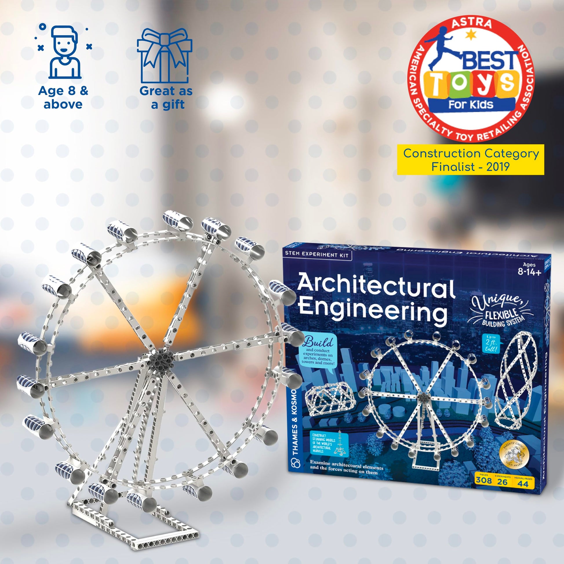 Thames & Kosmos Architectural Engineering | Science Experiment & Model Building Kit | Build 26 Models of Structures & Structural Elements | A Parents'