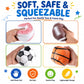 Liberty Imports 4 Pk Soft Stuffed PU Sports Balls for Kids, Toddlers - Football Baseball Basketball Soccer