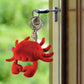 Puzzled Red Crab Plush Keychain Stuffed Animal Toy - Soft Ocean Life Animal Crab Charm Keyring, Cute Decorative Plush Toy Accessory For Kids Bag