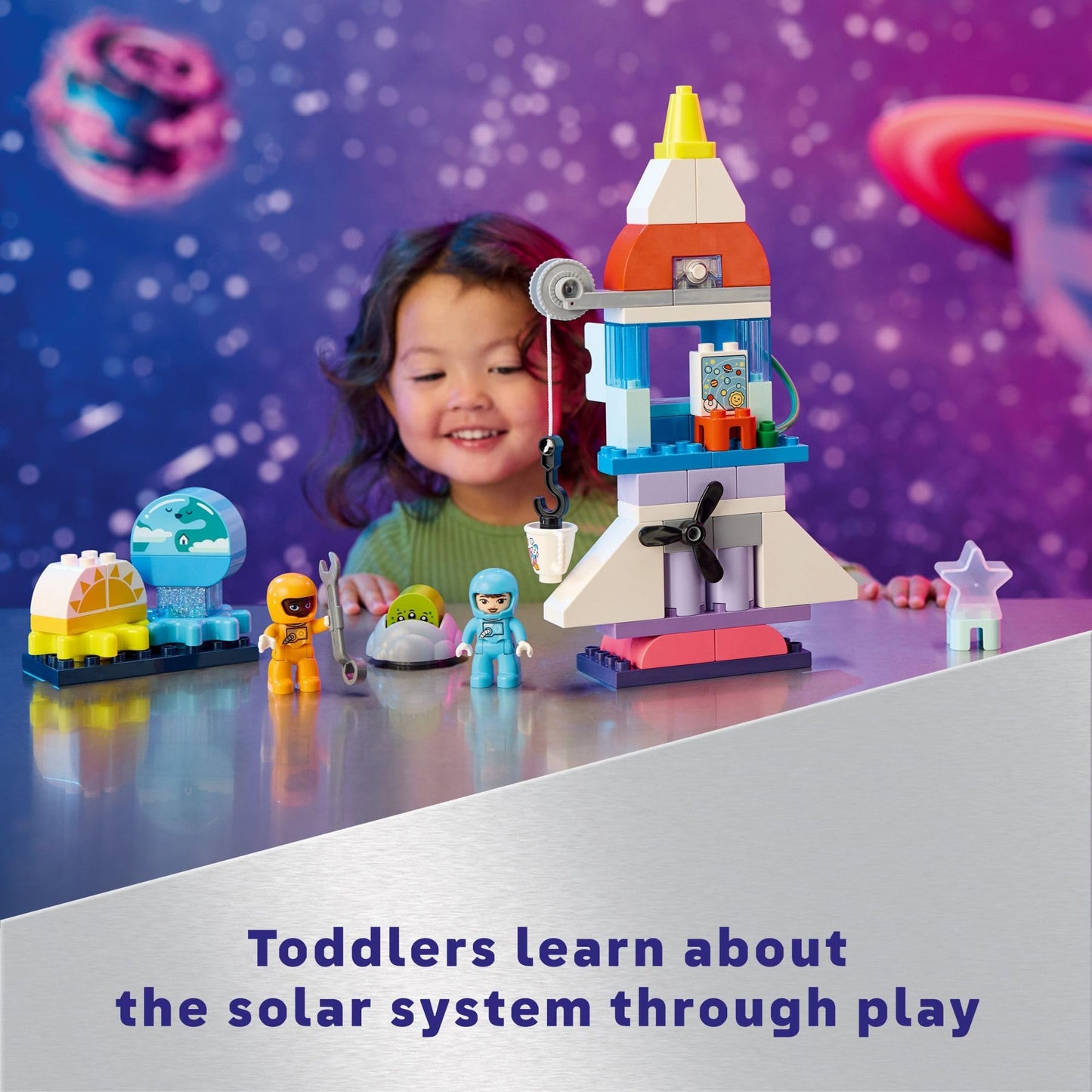 LEGO DUPLO 3 in 1 Space Shuttle Adventure Toddler Building Toys - Space Toys for Boys & Girls, Ages 3+ Years - Gift for Christmas - Learning & Pretend