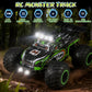 Ufilni Remote Control Monster Truck for Kids: Off-Road RC Car with Headlights & Body Lights, 1:18, 20 km/h, 2WD, 2.4 GHz, All-Terrain, Rechargeable