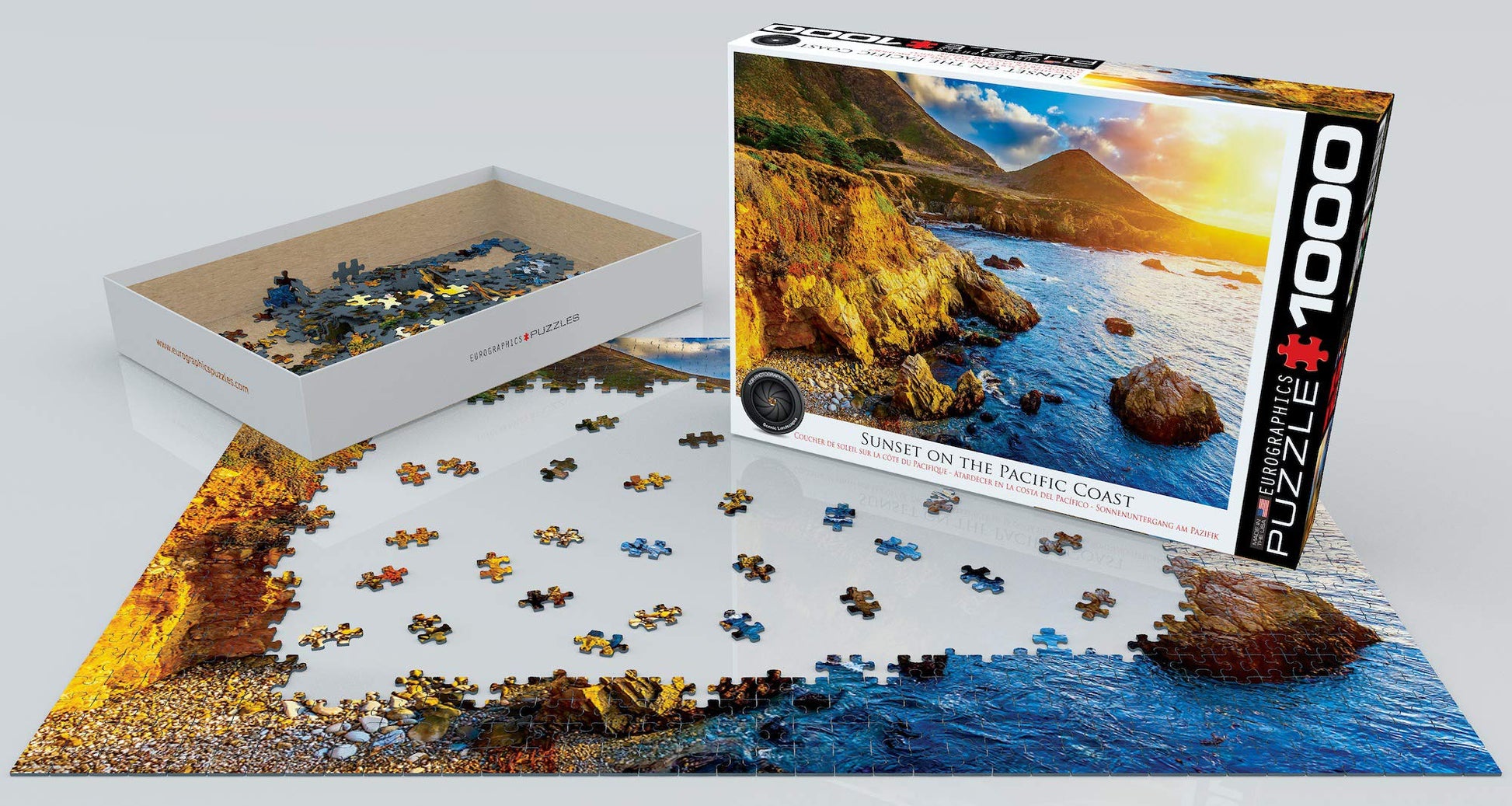 EuroGraphics Sunset on The Pacific Jigsaw Puzzle (1000-Piece)