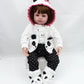 Reborn Baby Girl Dolls Clothes 18 inch Panda Outfits Accesories for 17-19 inch Reborns Doll Newborn Baby Girl Matching Clothing