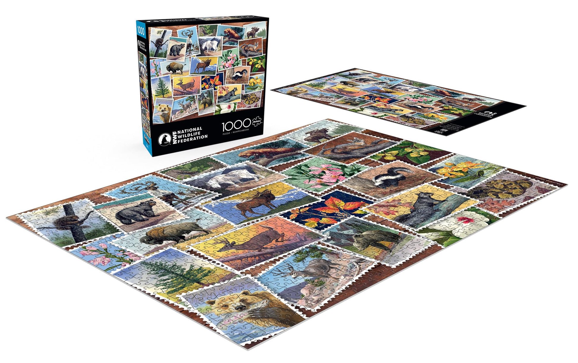 Buffalo Games - NWF Stamp Collage - 1000 Piece Jigsaw Puzzle for Adults