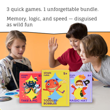 Fun Card Games Bundle for Kids 5+ | 3 Games Included | Fun Educational Card Games | Help to Train Memory, Imagination and Creativity | Recommended by