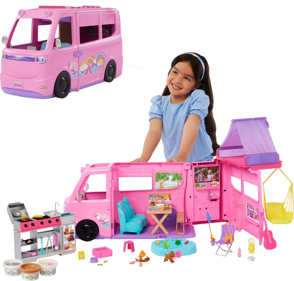 Barbie Dream Camper Playset, Featuring Camping Accessories