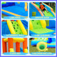 Doctor Dolphin Inflatable Water Slides for Kids Backyard, Water Bounce House with Slide, Waterslide Bounce House Outdoor and Indoor, Bouncy Castle
