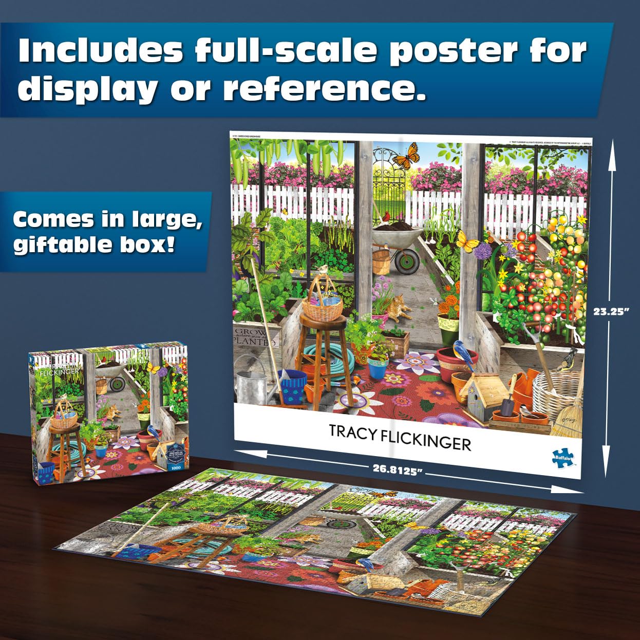 Buffalo Games - Garden Shed Greenhouse - 1000 Piece Puzzle for Adults