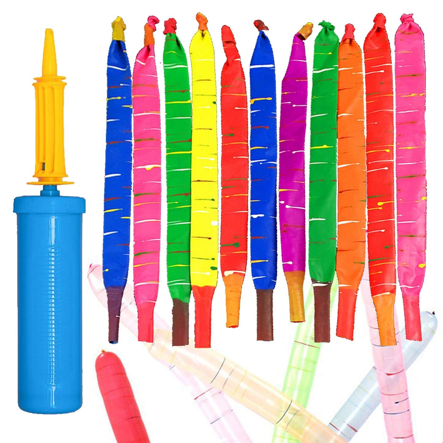 Carykon 200PCS Rocket Balloons Holiday Party Decoration Screaming Balloons rocket balloons with pump
