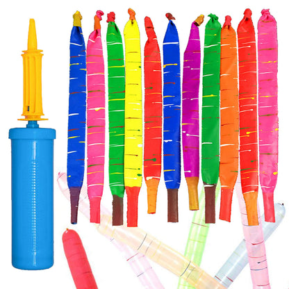 Carykon 200PCS Rocket Balloons Holiday Party Decoration Screaming Balloons rocket balloons with pump