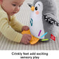 Fisher-Price Baby Tummy Time Toy Flap & Wobble Penguin, Plush with Music & Motion for Sensory Play Newborns Ages 0+ Months