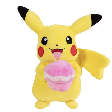 Pokémon 8" Pikachu with Cupcake Plush - Officially Licensed - Quality & Soft Birthday Celebration Stuffed Animal Toy - Add to Your Collection! Great