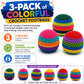 Zephrino 3 Pack Crochet Footbags, Random Colors Knitted Hacky Style Balls, Approx 40g Plastic Pellet Filled Footbag Juggling Balls for Beginners