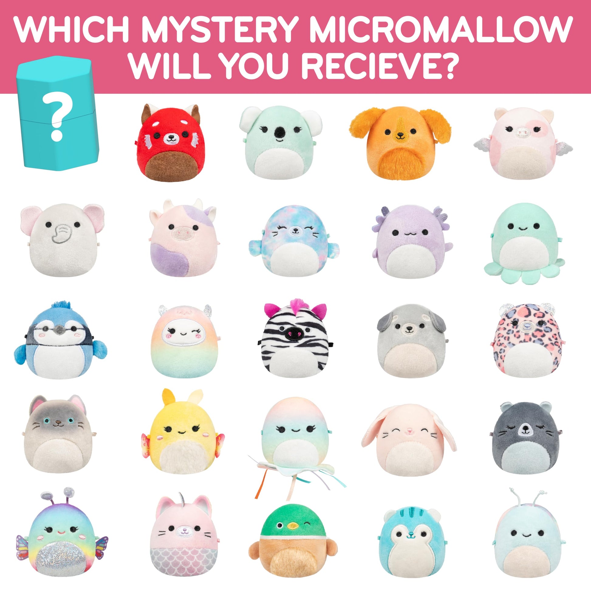 Squishmallows Micromallows Series 1 Mini Mystery Plush (1 Pack) Official Jazwares Stocking Stuffer Plush - Collectible Soft & Squishy Blind Capsules