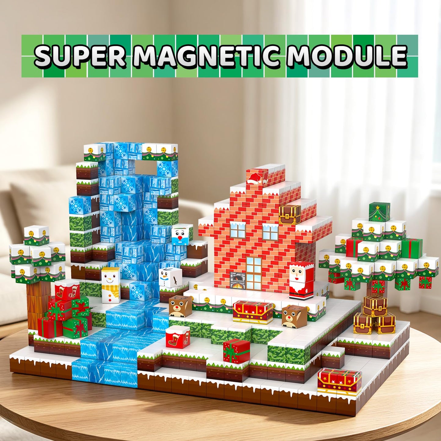 QiqoPoyee Magnetic Building Blocks Set, 180PCS Magnetic Tiles for Kids, Upgraded Mini Magnetic Cubes, STEM Magnet Tiles Toys,Magnetic Blocks Birthday