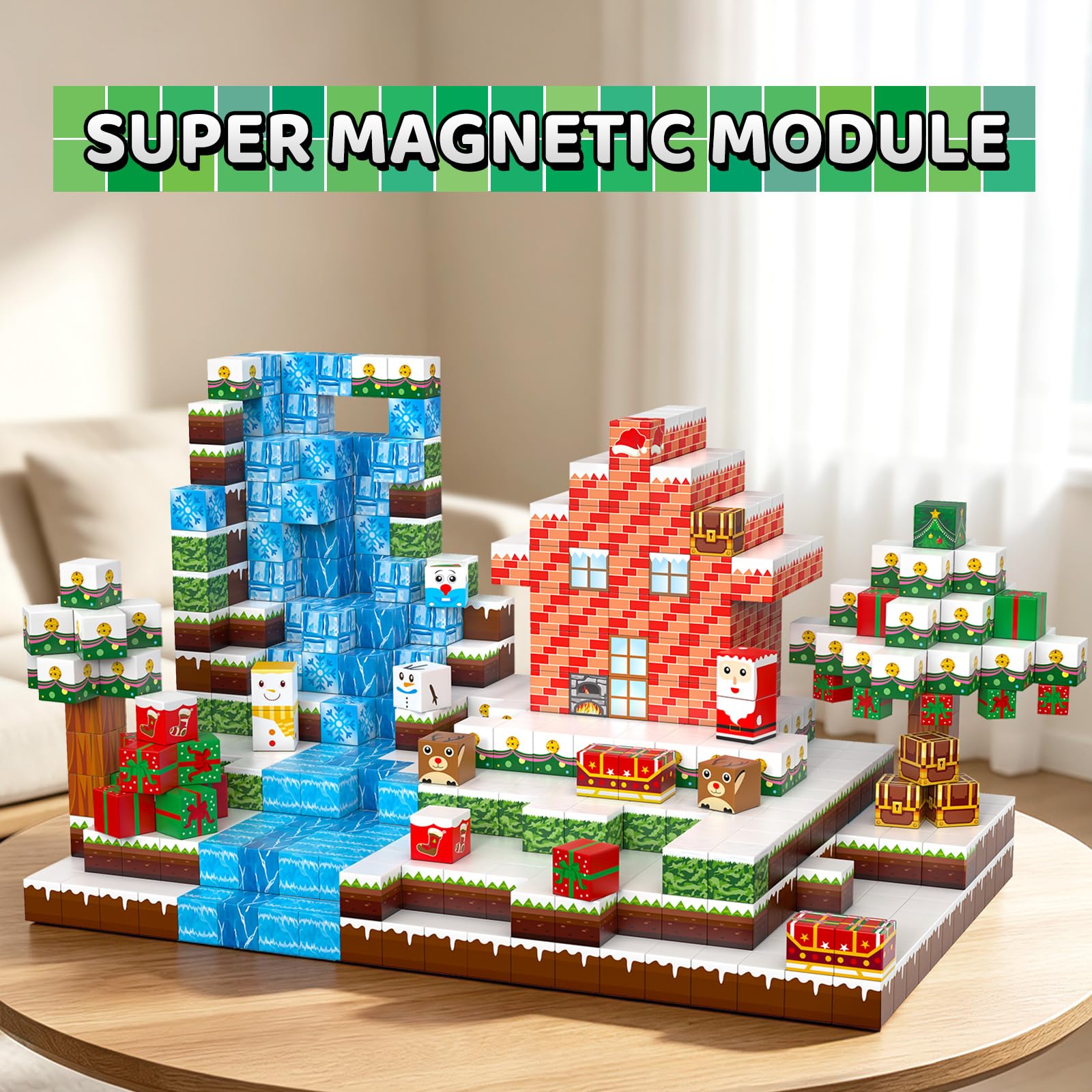 QiqoPoyee Magnetic Building Blocks Set, 180PCS Magnetic Tiles for Kids, Upgraded Mini Magnetic Cubes, STEM Magnet Tiles Toys,Magnetic Blocks Birthday