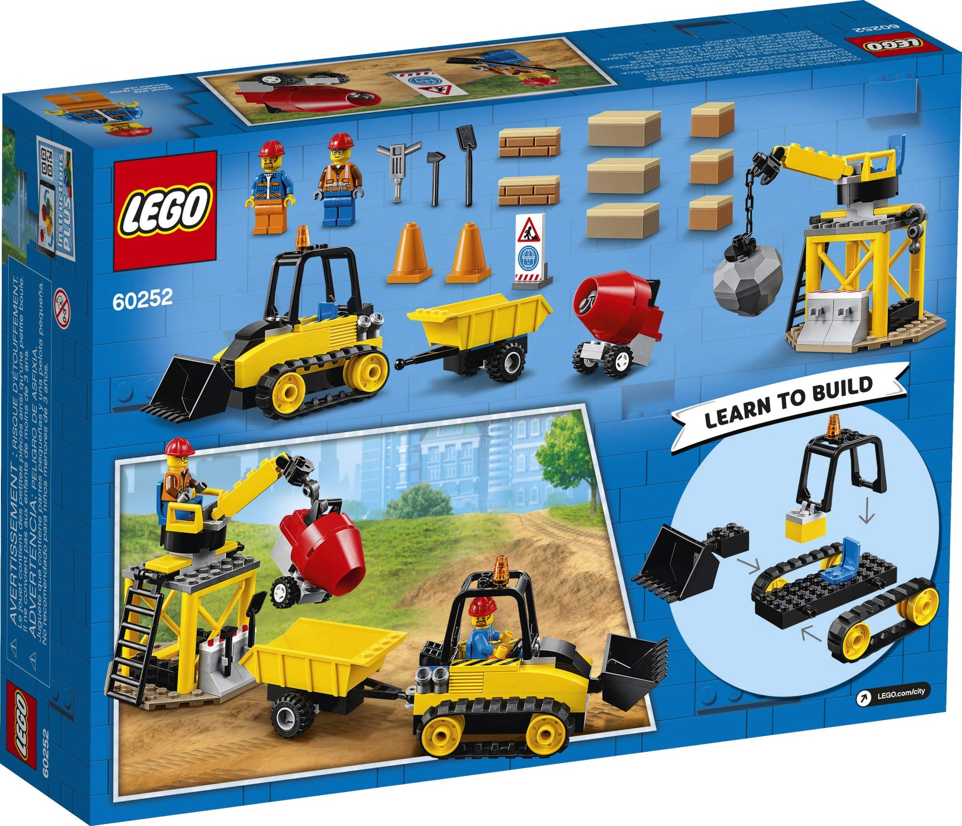 LEGO City Construction Bulldozer 60252 Toy Construction Set, Cool Building Set for Kids (126 Pieces)