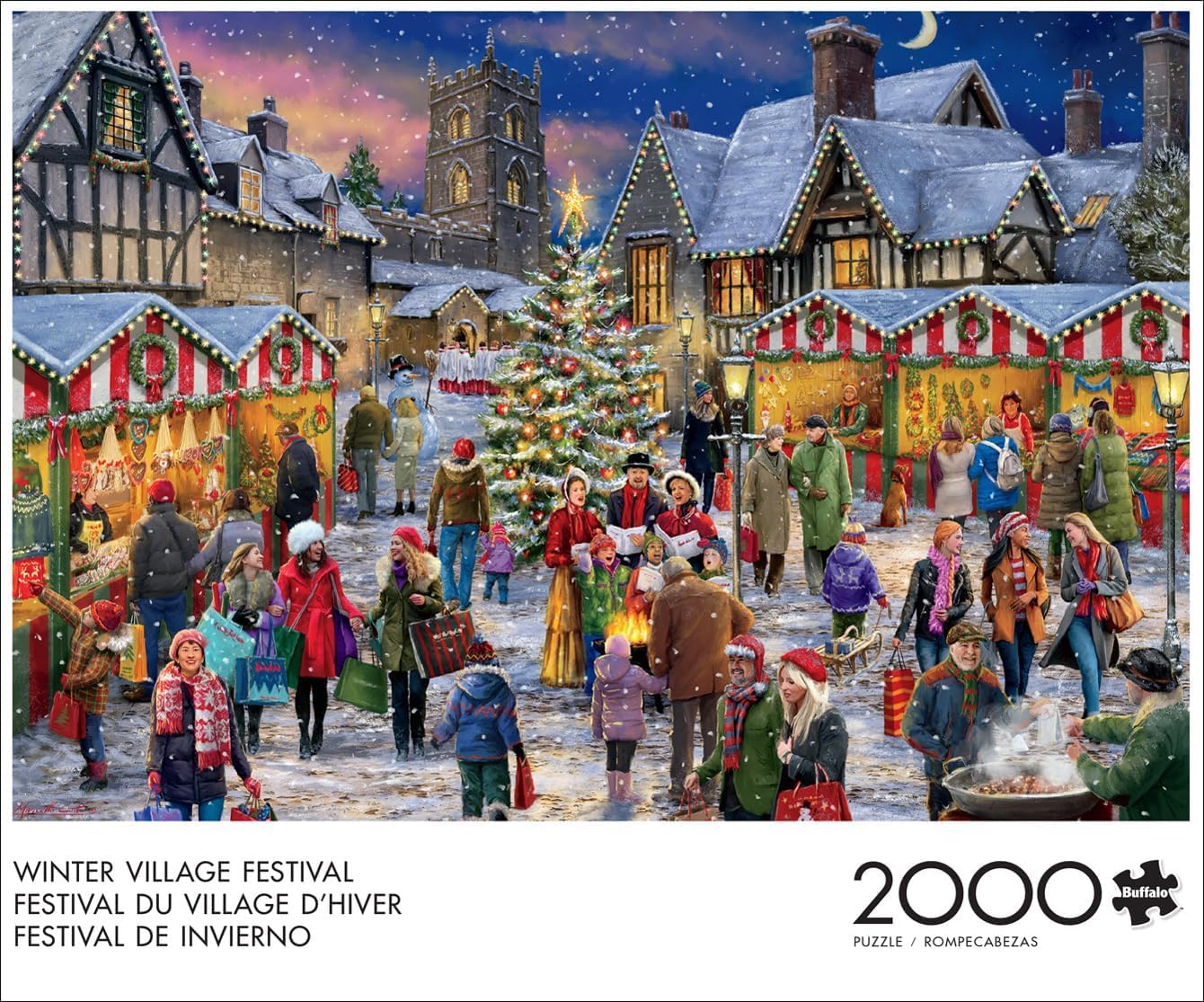 Buffalo Games - Winter Village Festival - 2000 Piece Puzzle for Adults
