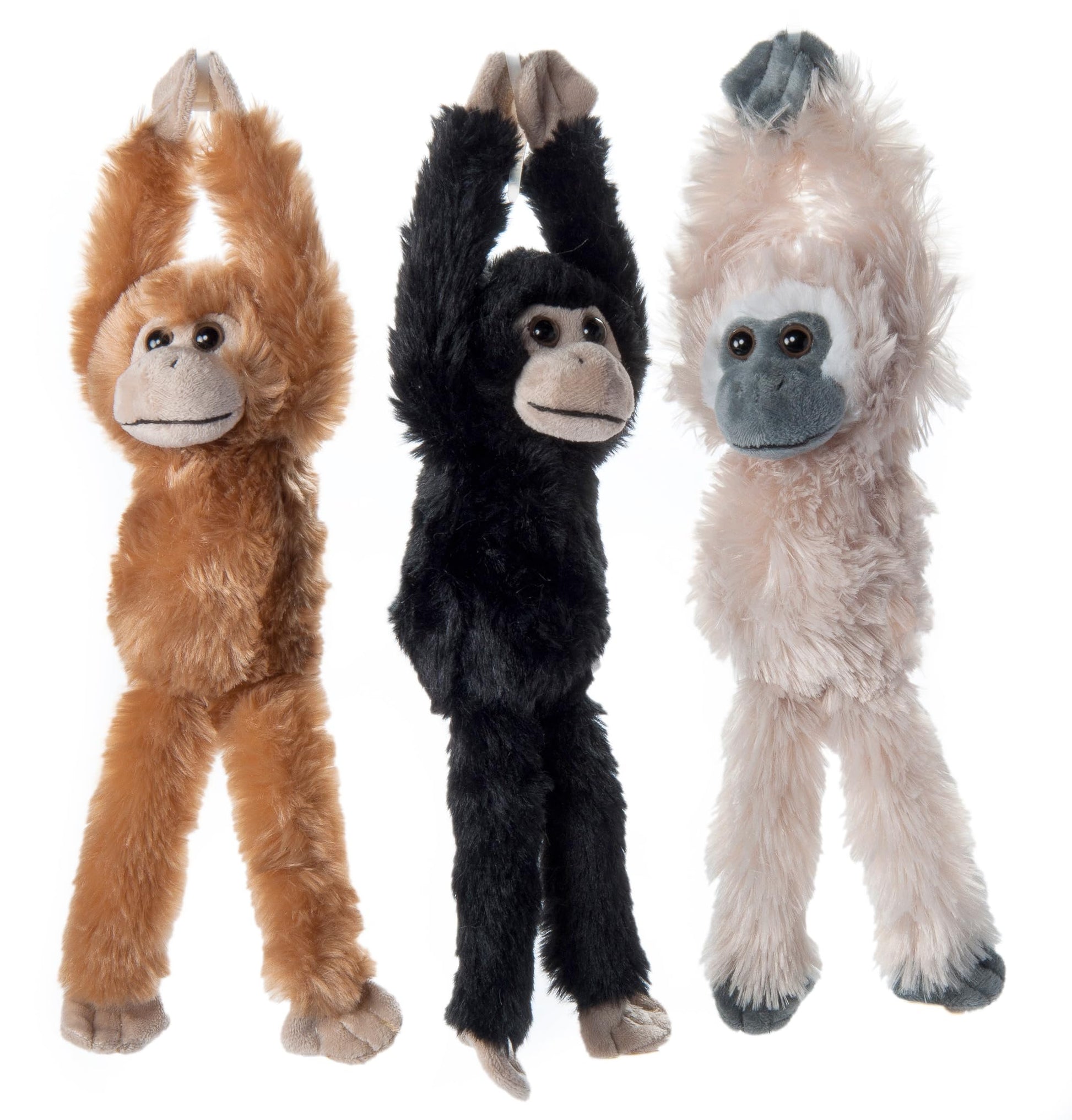 The Petting Zoo, Monkey Stuffed Animals, Plush Toys for Girls and Boys, Hanging Plush Monkey, Brown 11 inch