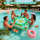 GKQWLW Floating Mahjong Table for Pool, Double-Sided Water Game Tray with Mahjong & Poker Card Playing Surfaces for Poker, Card, Dominoes, Board Games