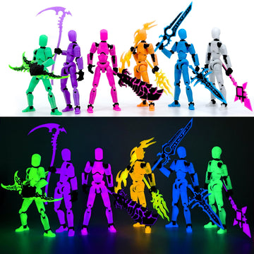 [6 PACK] Titan 13 Action Figures Set, 3D Printed T Dummy 13 Anime Figure