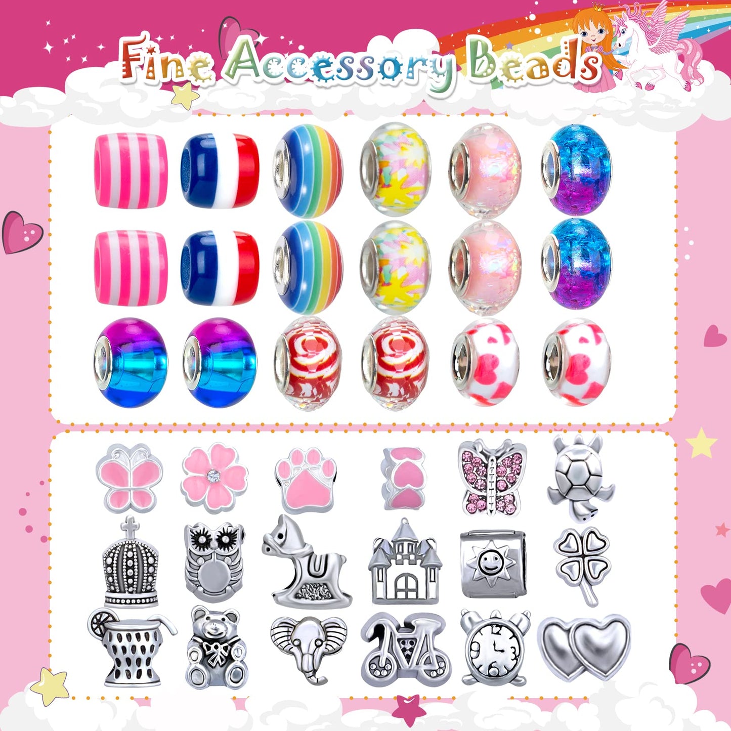 SUZUTOY Bracelet Making Kit for Girls, Unicorns Gifts for Girls, Arts and Crafts for Kids Ages 4 5 6 7 8 9 10 11, Gifts Toys for 4-12 Year Old Girl