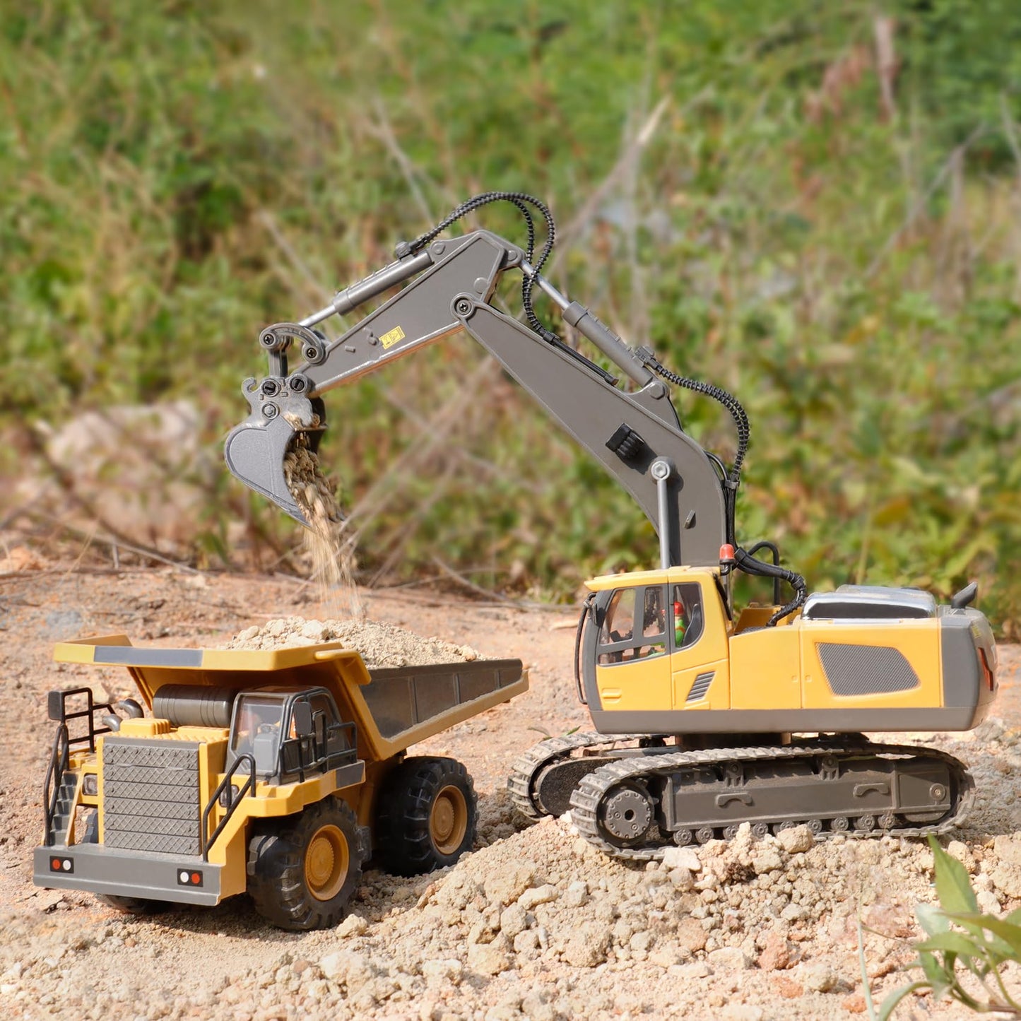 PREPOP Remote Control Excavator Toy for 6-12 yr Boys, Best Birthday Gifts for Kids 4-7 8 9 10 11 Year Old, RC Construction Toys with Metal Shovel