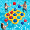 MoKo Tic-Tac-Toe Pool Game Set, Inflatable Water Toys with 10 Balls