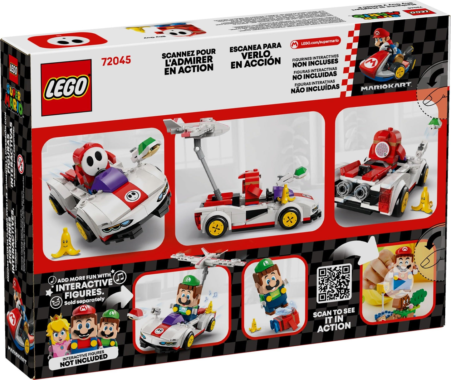 LEGO Super Mario Kart Shy Guy P-Wing Building Set - Nintendo Racing Vehicle Toy with Shy Guy Figure, Collectible Play & Display Model, Gift for Gamers
