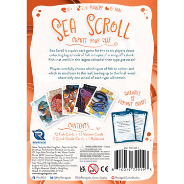 Renegade Game Studios Sea Scroll Board Game: Strategic 2-6 Player Card Game with Artistic Paper Quilling Design