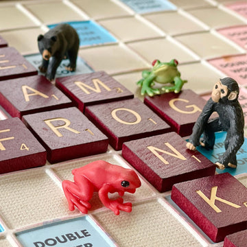 Safari Ltd. Good Luck Minis Rainforest Fun Pack - 8 Mini Figurines Including Snake, Frogs, Butterfly, Chimpanzee, Orangutan, Caiman, Bear