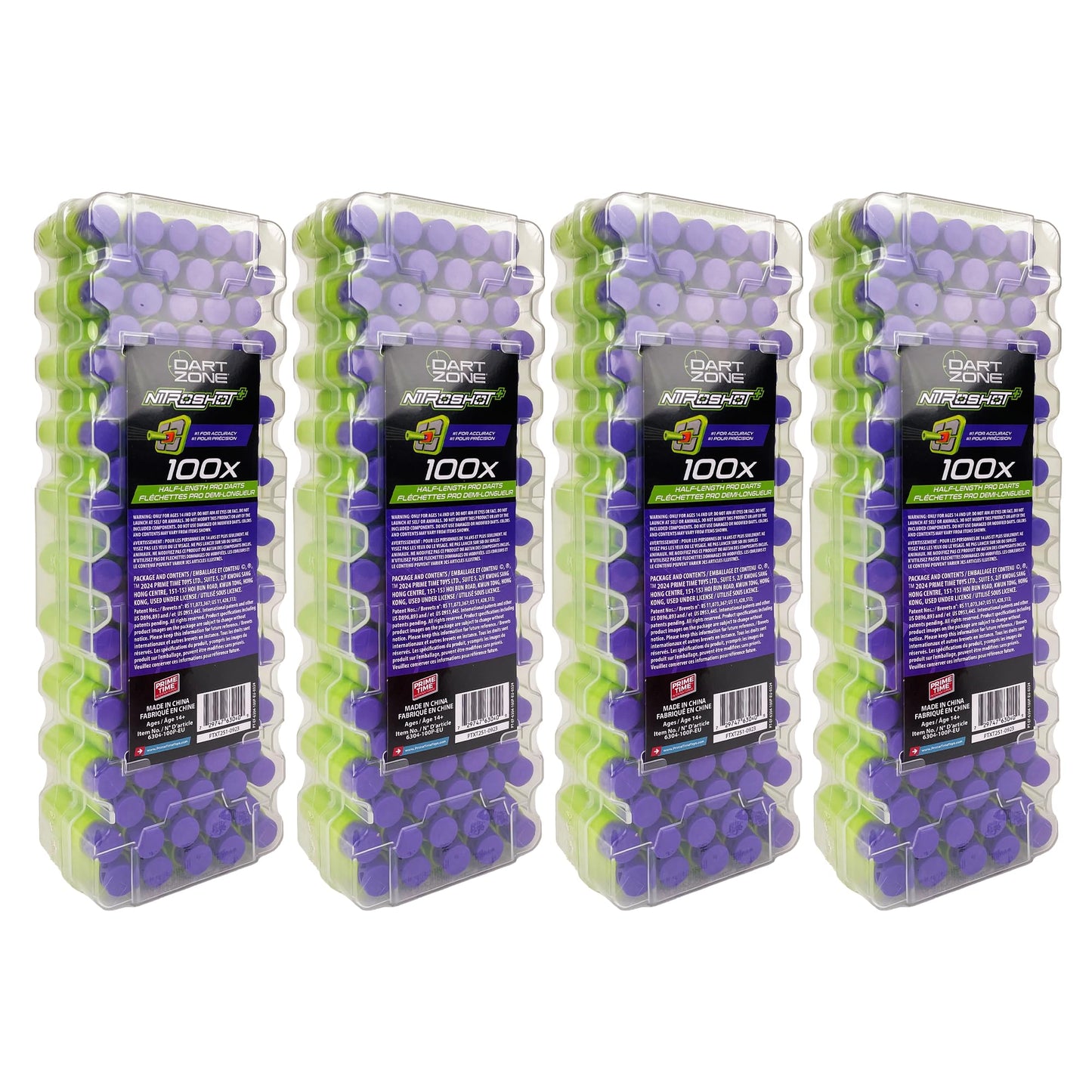 Dart Zone Nitroshot+ Half-Length Pro Dart Refills, 400-Count
