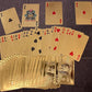Luxury 24K Gold Foil Poker Playing Cards： Poker Gifts with Wooden Box Waterproof Metal Playing Deck of Cards for Men Party -Camping - Birthday