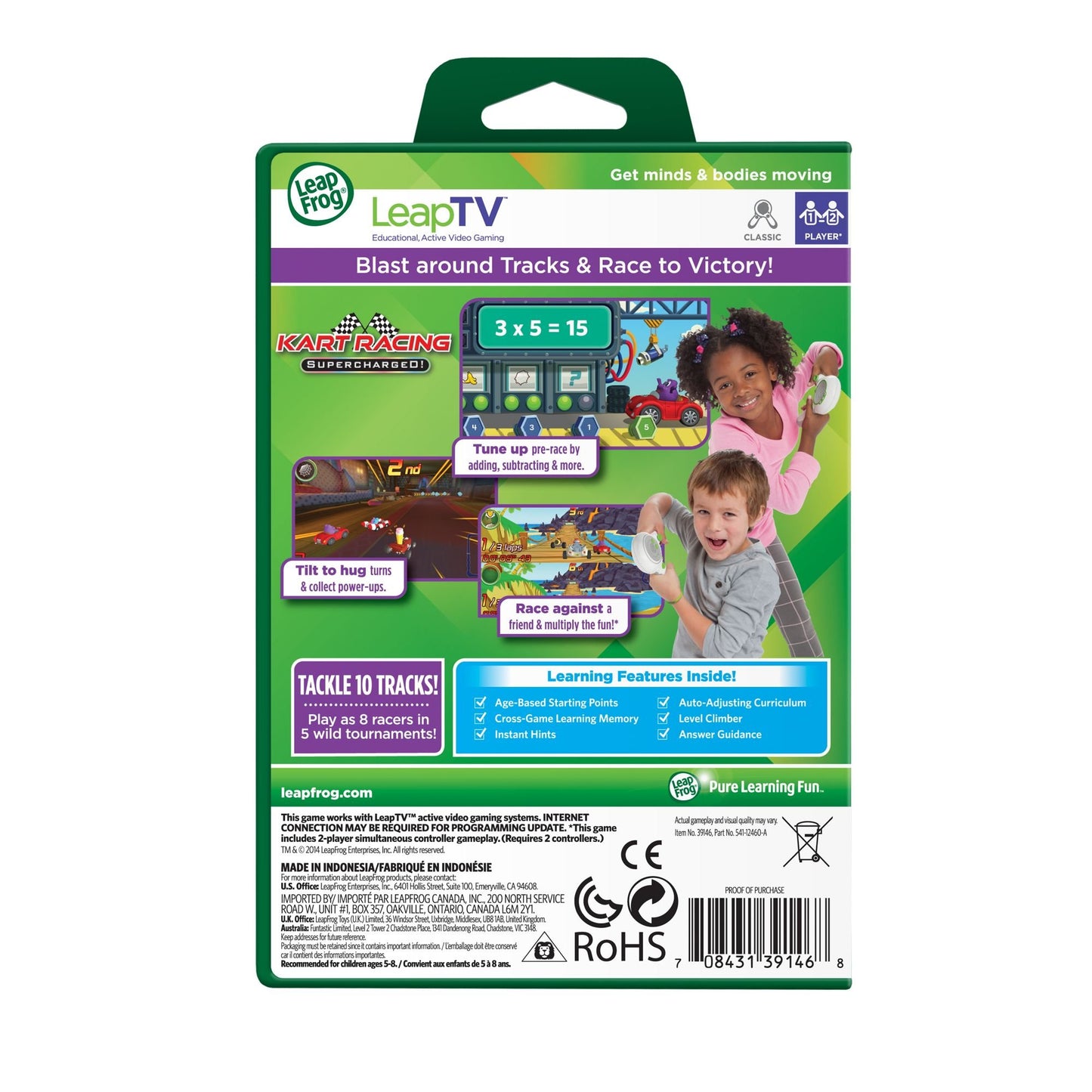 LeapFrog LeapTV Kart Racing: Supercharged! Educational, Active Video Game