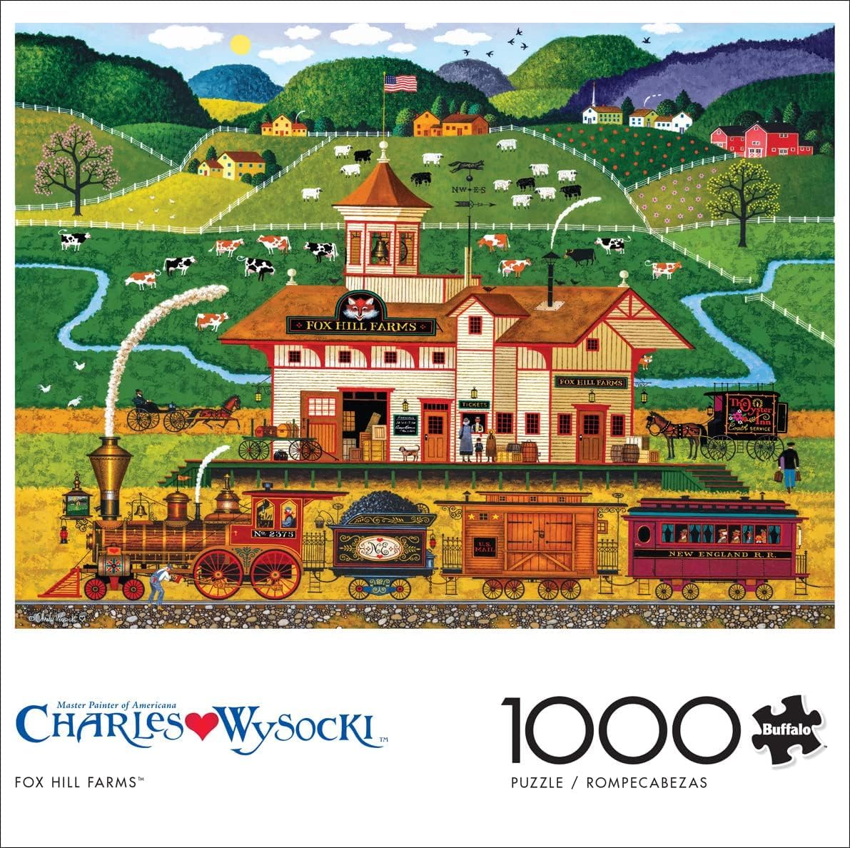 Buffalo Games - Charles Wysocki Fox Hill - 1000 Piece Puzzle for Adults