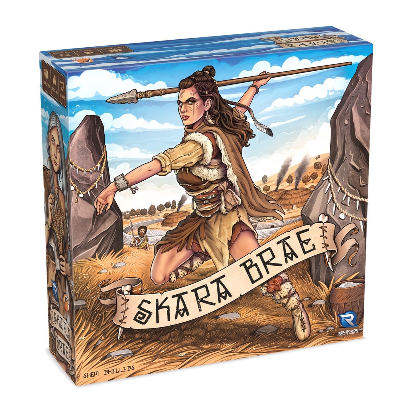 Renegade Game Studios Skara Brae Board Game Resource Management Strategy, Develop Village, Ages 13+, 1-4 Players