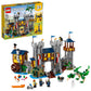 LEGO Creator 3 in 1 Medieval Castle Toy, Transforms from Castle to Tower to Marketplace, Includes Skeleton and Dragon Figure, with 3 Minifigures and