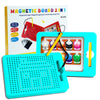 TiTiC 2 in 1 Magnetic Drawing Board, Magnetic Color Number Maze, with Beads and Magnet Stylus Pen, Magnetic Tablet Toy for Airplane & Car Ride