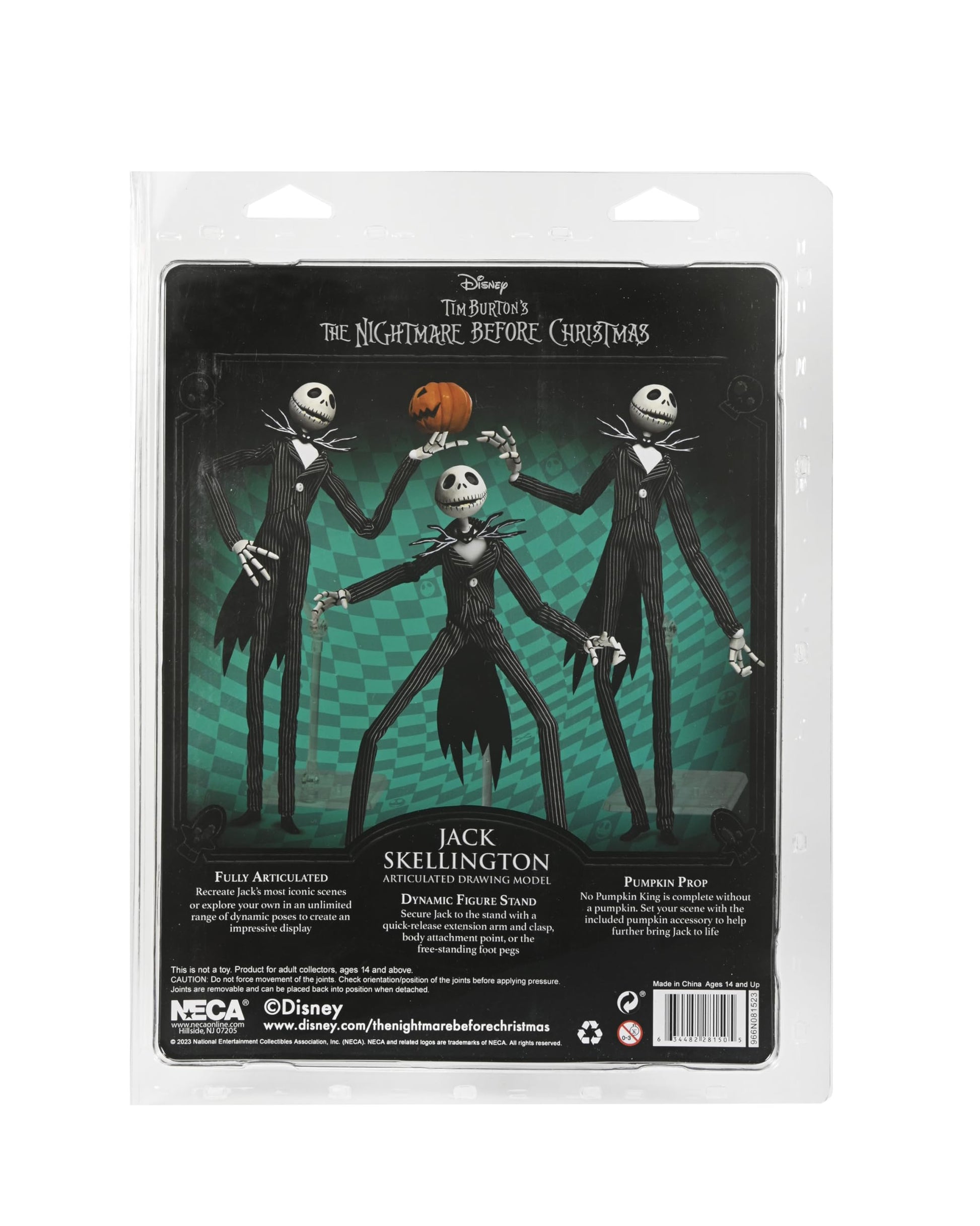 NECA - The Nightmare Before Christmas - Jack Skellington with Pumpkin 9” Articulated Figure