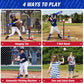 HYES 4 in 1 T Ball Sets for Kids 3-5 with Toss and Catch Ball Set