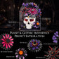 Skull Flower Bouquet Building Set, Wildflower Botanical Collection Kit for Adult Women, Horror Gothic Skeleton Decor for Goth Home Table Art Decor