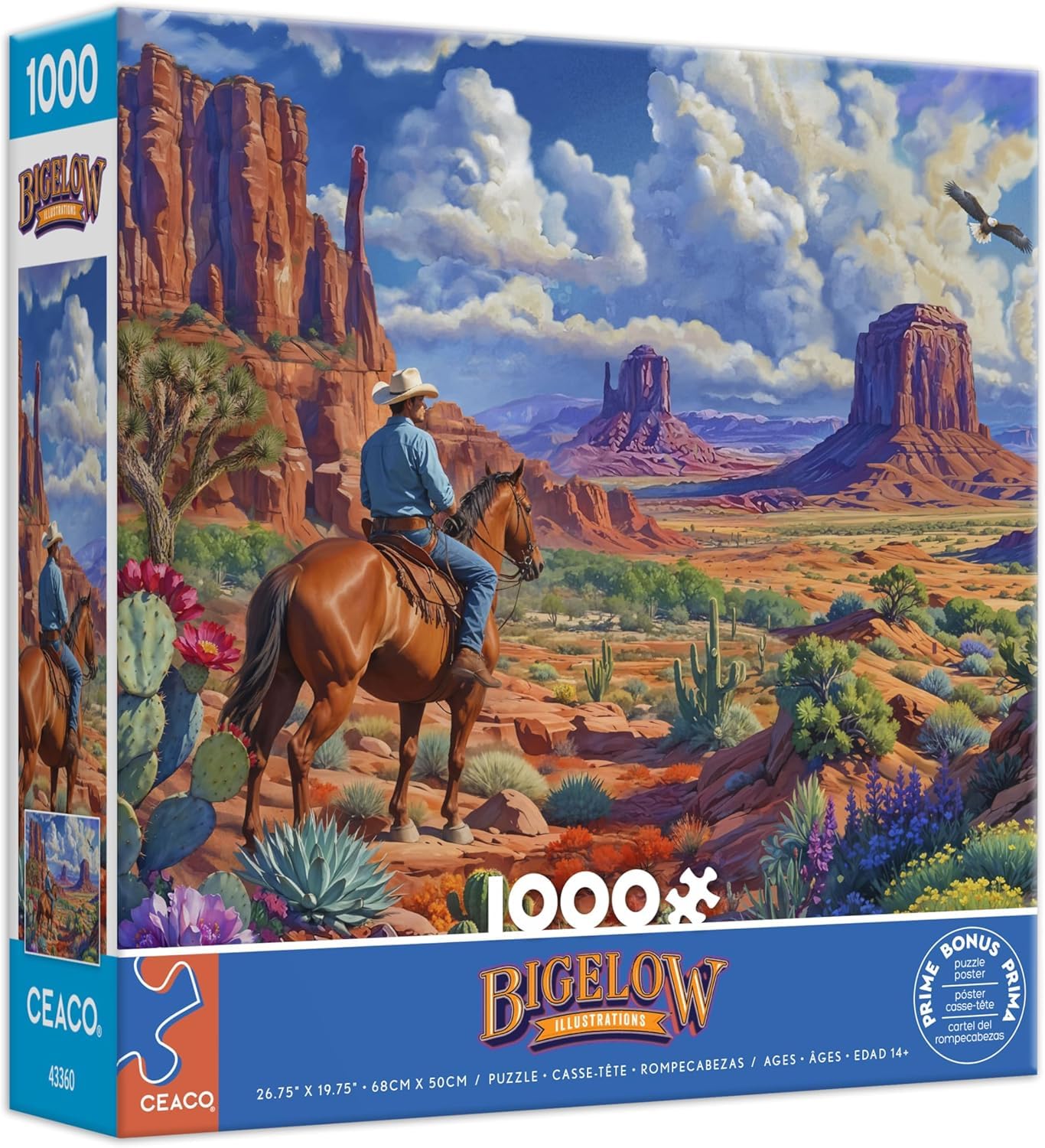 CEACO Western Venue 1000 Piece Jigsaw Puzzle for Adults, 26.75 x 19.75 in