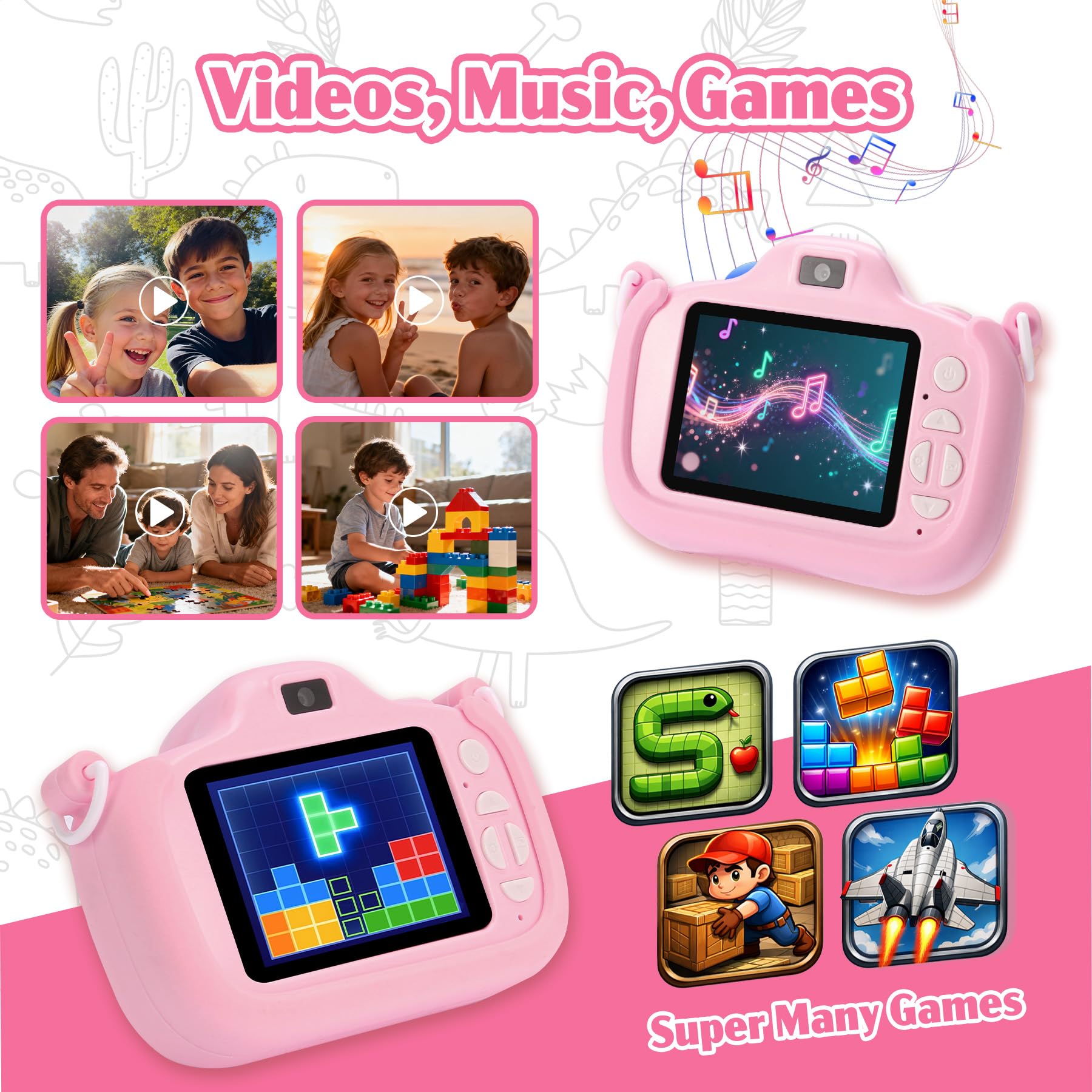 Kids Camera Toys for 3-9 Year Old Girls Boys. 2.4-inch Screen Children's Digital Camera with Fill Light,Christmas/Birthday Gift for Children.Comes