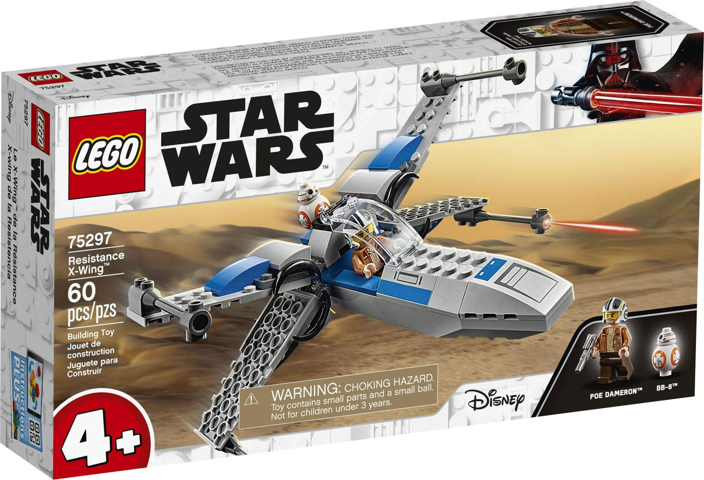 LEGO Star Wars Resistance X-Wing 75297 Building Kit; Awesome Starfighter Building Toy for Kids Aged 4 and Up, Featuring Poe Dameron and BB-8; New 2021